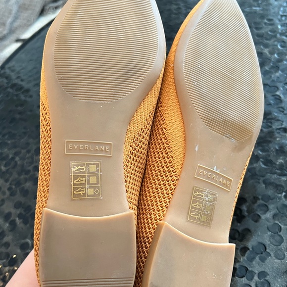 Everlane Flats ReKnit Toffee Brown Slip On Woven Fabric Knit Pointy - Picture 3 of 5